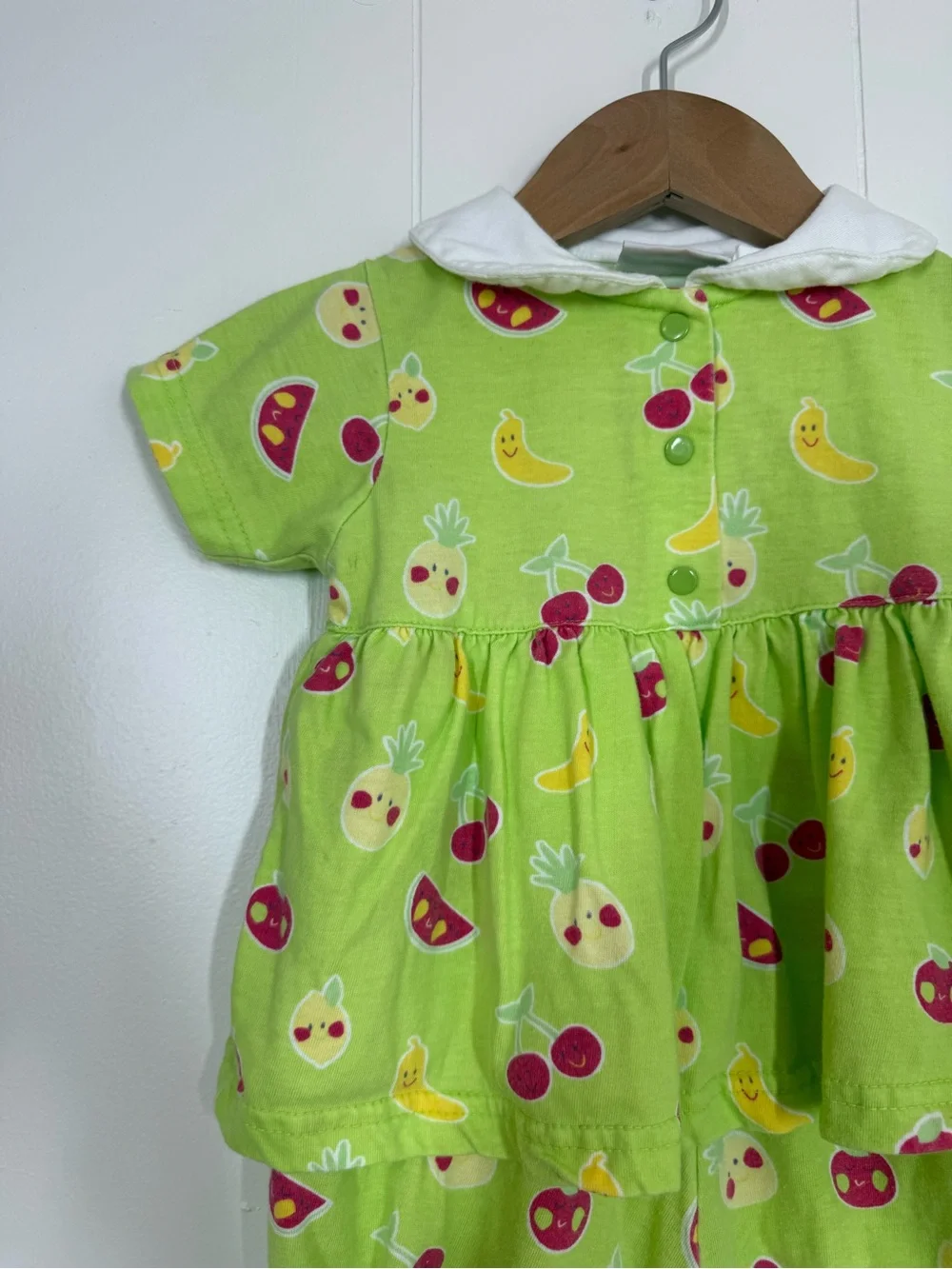 Small Steps Vintage Fruit Print Romper